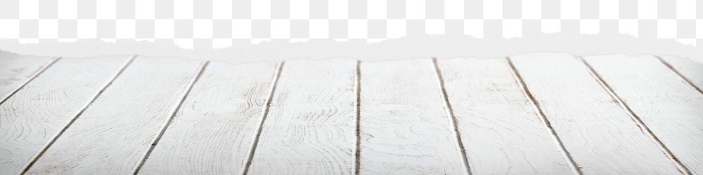 White wood png ripped paper border, transparent background