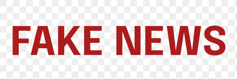 Fake news word png, simple typography digital sticker in transparent background