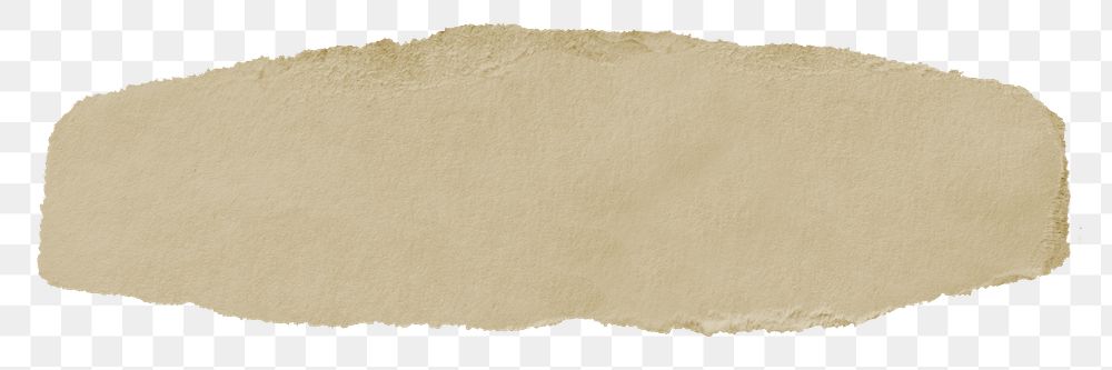 Brown torn paper png cut out, kraft paper collage element on transparent background