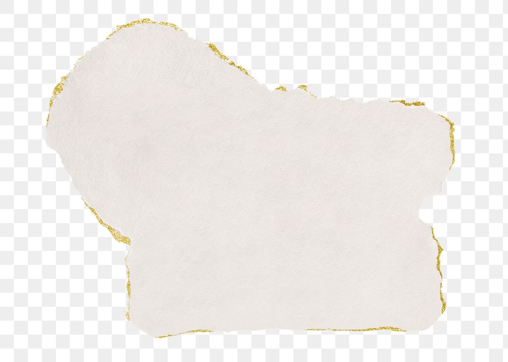 White ripped paper png cut out collage element on transparent background