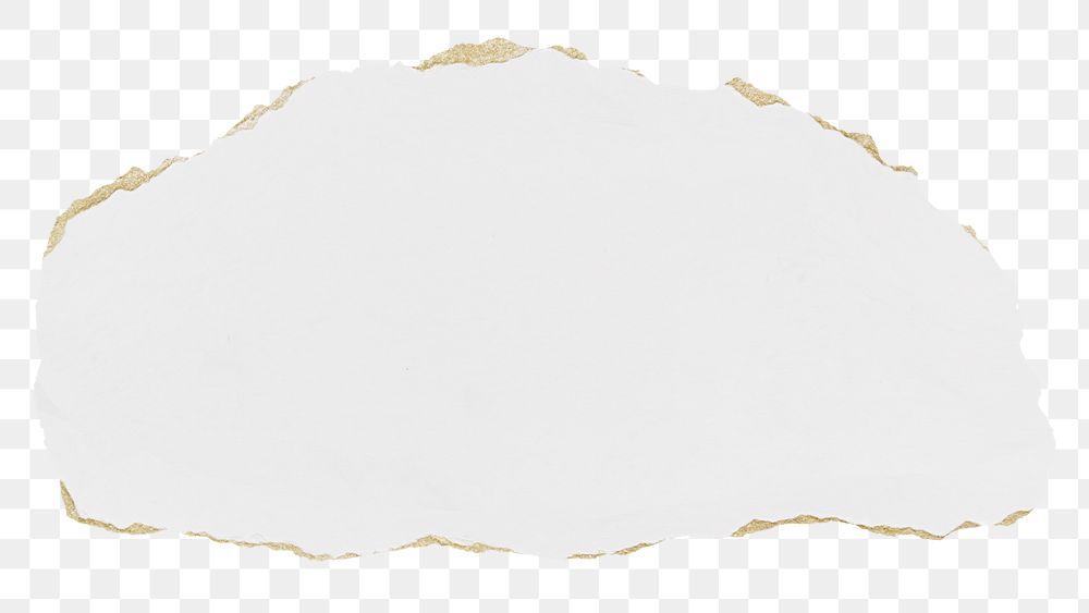 White torn paper png cut out collage element on transparent background