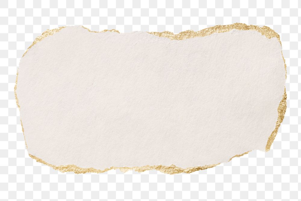 Torn paper png, rectangular digital paper note on transparent background