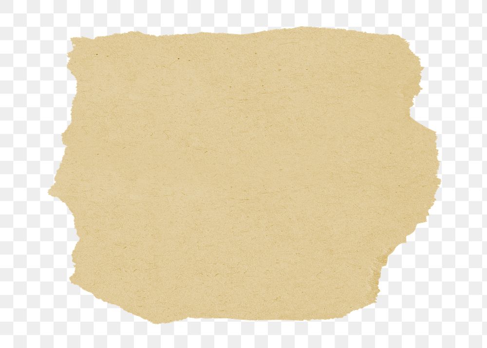 Torn paper png cut out, kraft collage element on transparent background