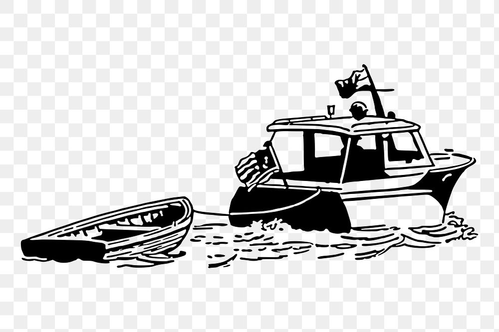 Boat png sticker illustration, transparent background. Free public domain CC0 image.