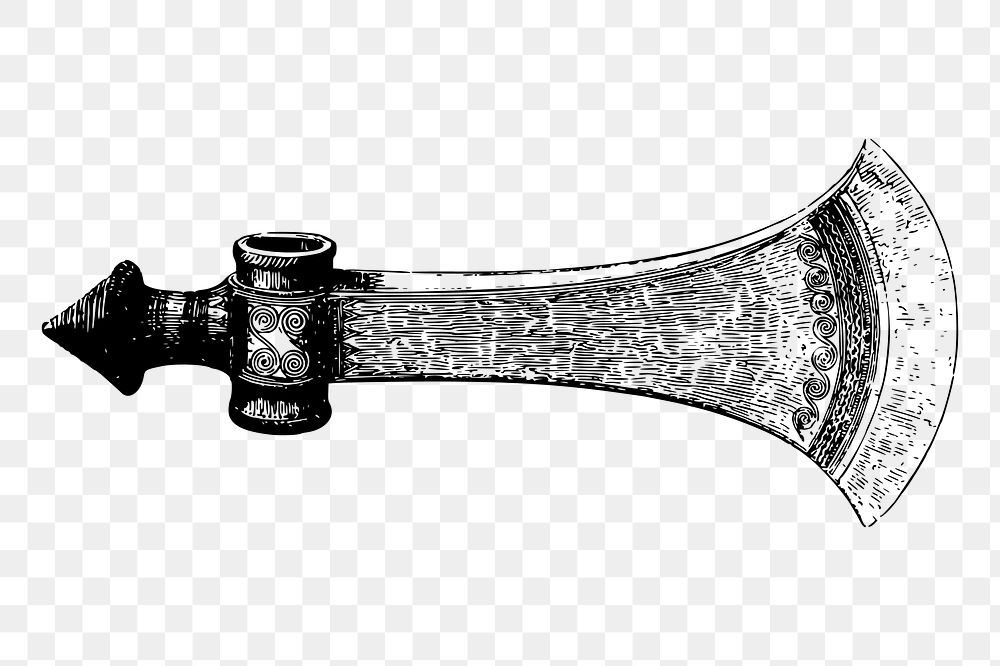 Axe head png sticker illustration, transparent background. Free public domain CC0 image.