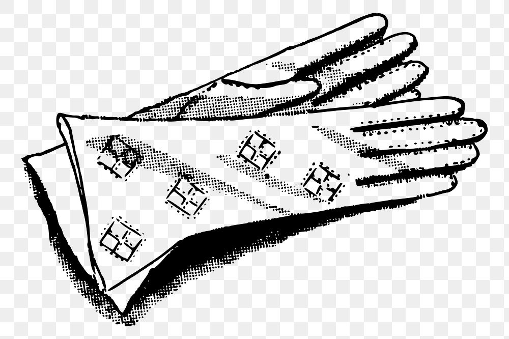Fashion gloves png sticker illustration, transparent background. Free public domain CC0 image.