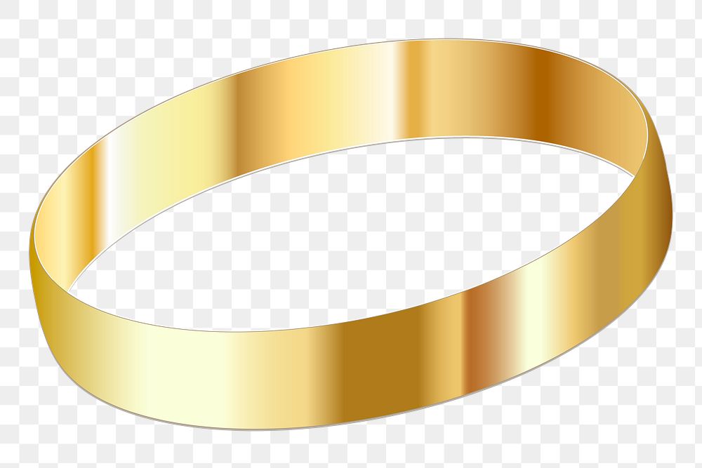 Gold ring png sticker illustration, transparent background. Free public domain CC0 image.