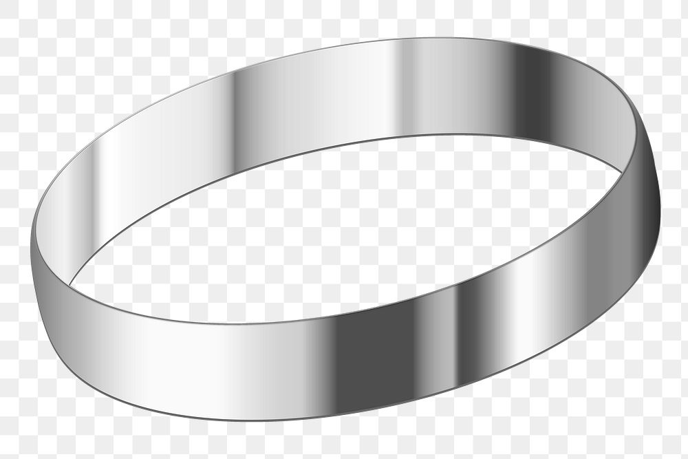 Silver ring png sticker illustration, transparent background. Free public domain CC0 image.