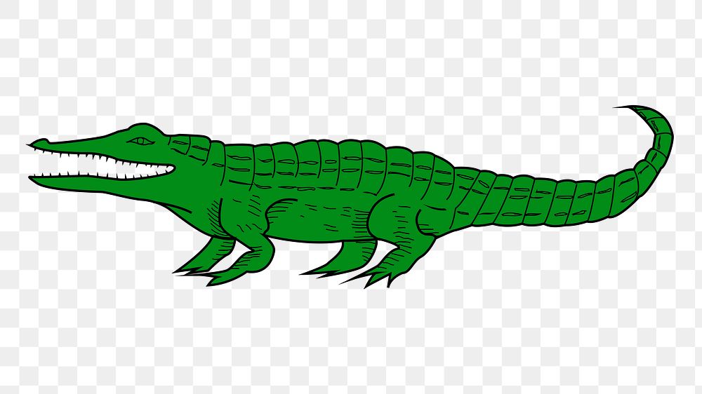 Crocodile png sticker, animal illustration, transparent background. Free public domain CC0 image