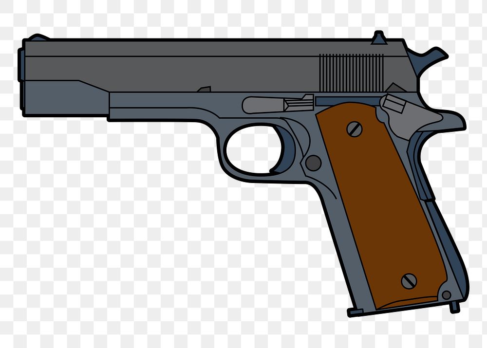 Handgun png sticker, illustration, transparent background. Free public domain CC0 image