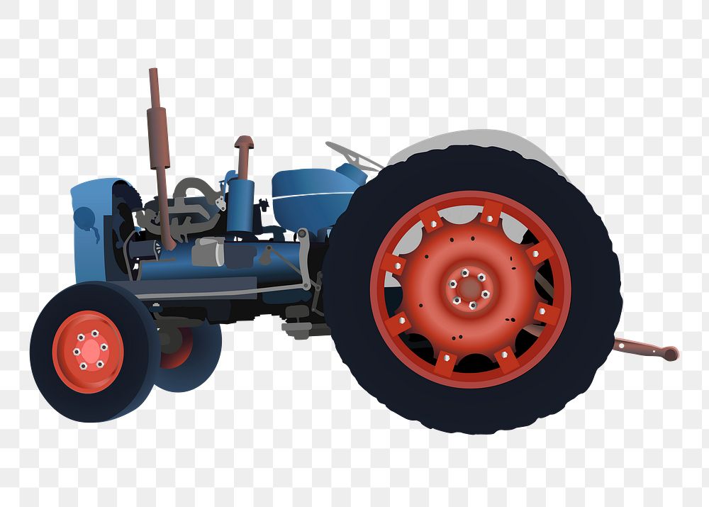 Tractor png sticker, vehicle illustration, transparent background. Free public domain CC0 image