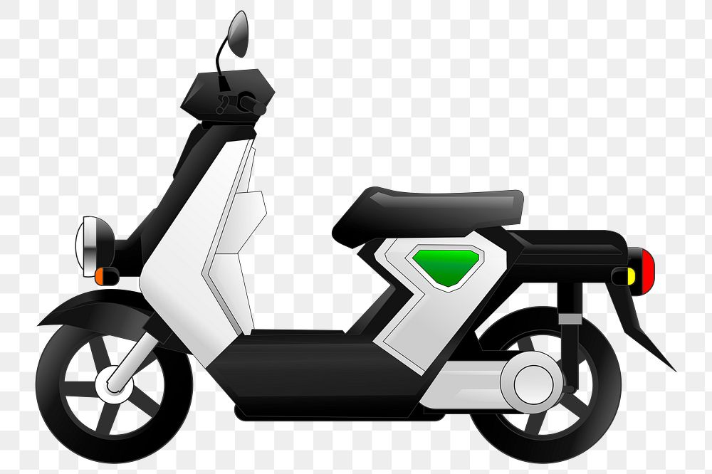 Motorcycle scooter png sticker, vehicle illustration, transparent background. Free public domain CC0 image