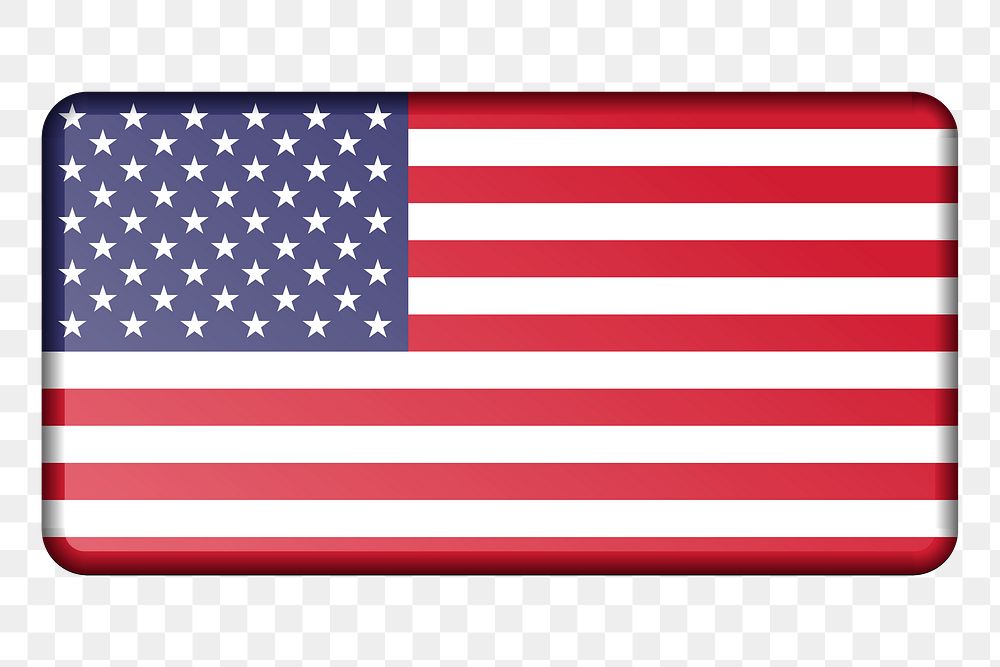 American flag png sticker, transparent background. Free public domain CC0 image.