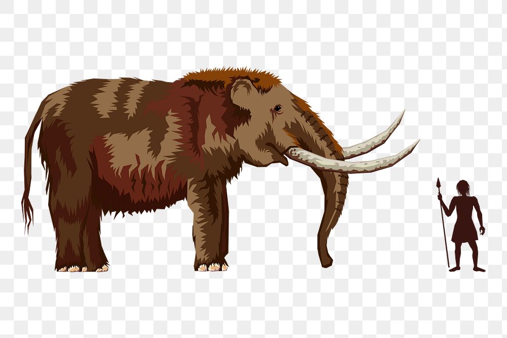 Mammoth png sticker, transparent background. Free public domain CC0 image.