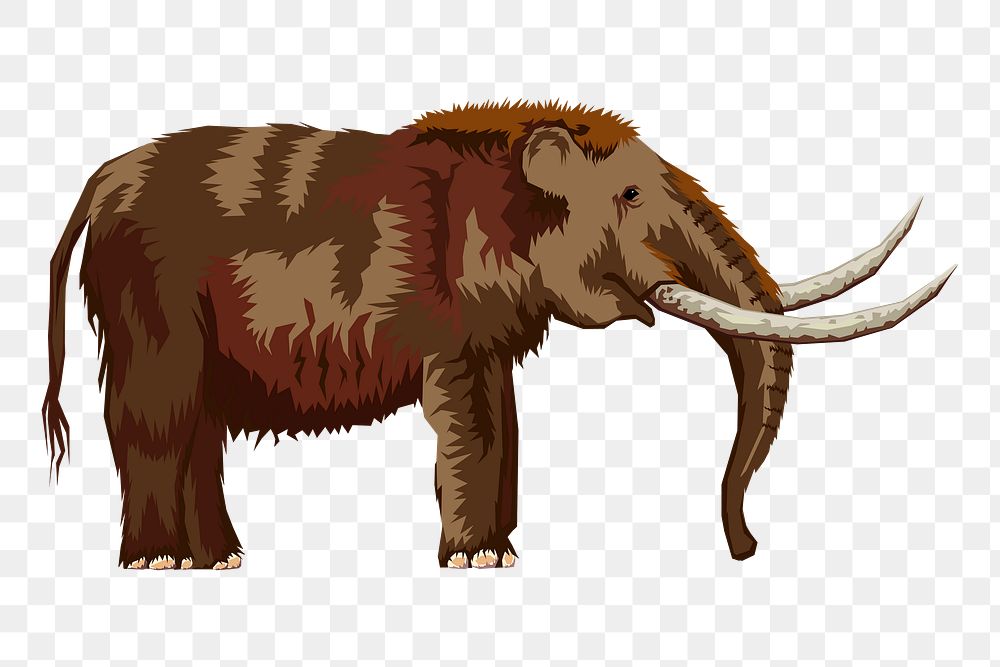 Mammoth png sticker, transparent background. Free public domain CC0 image.