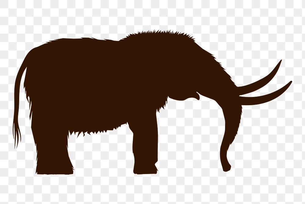 Mammoth png sticker, transparent background. Free public domain CC0 image.