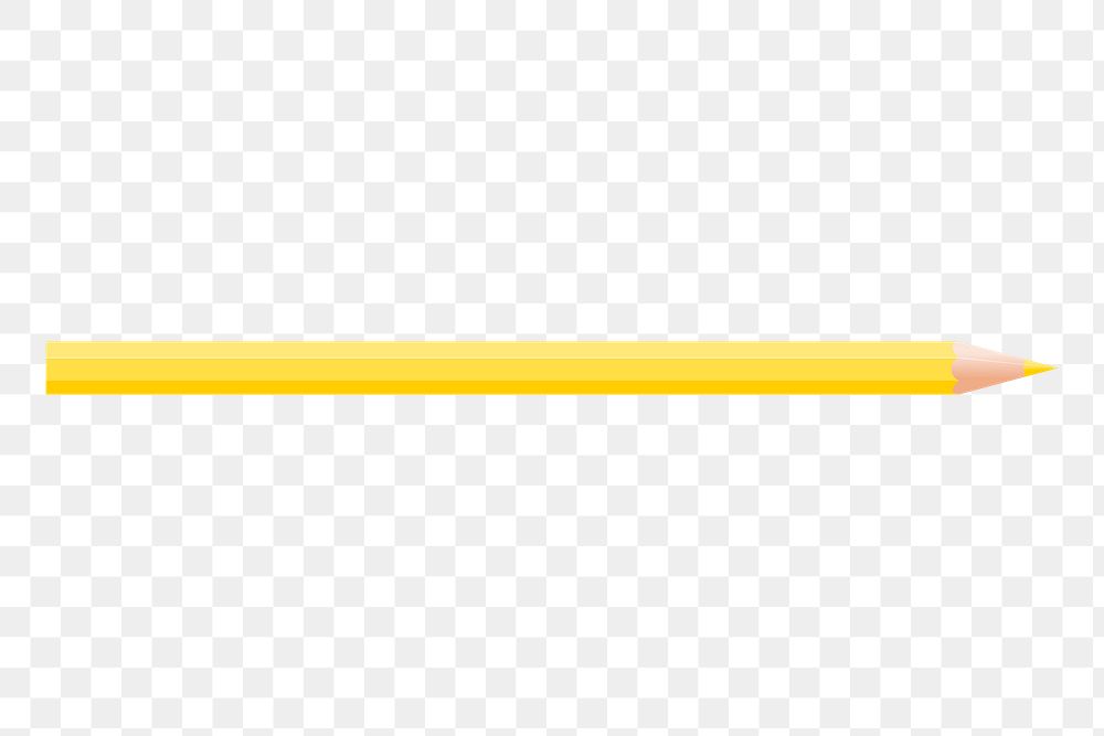 Yellow pencil png sticker, transparent background. Free public domain CC0 image.