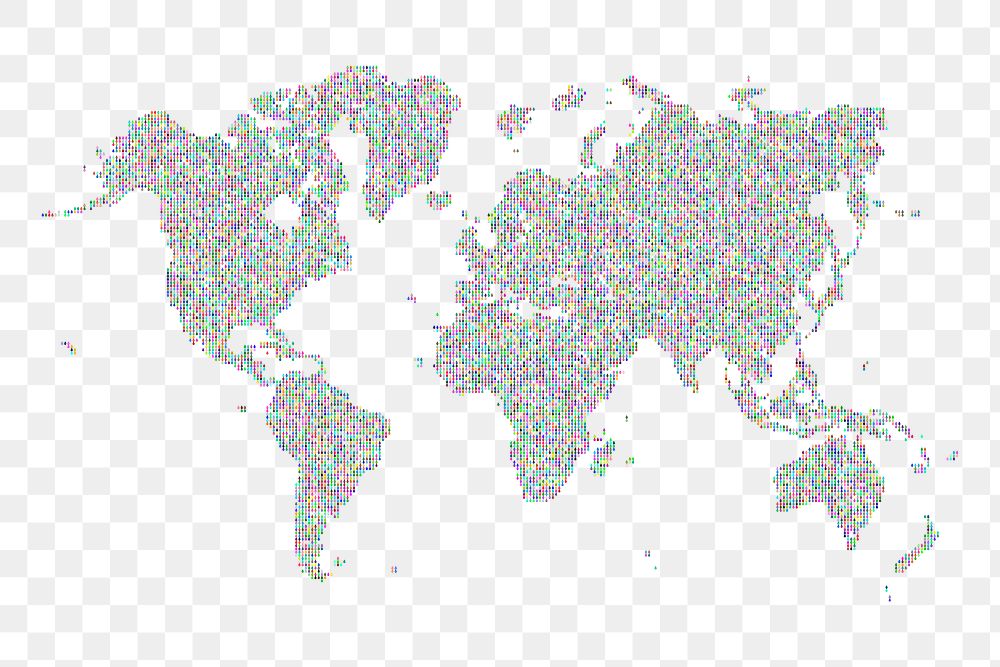 World continent png sticker, transparent background. Free public domain CC0 image.