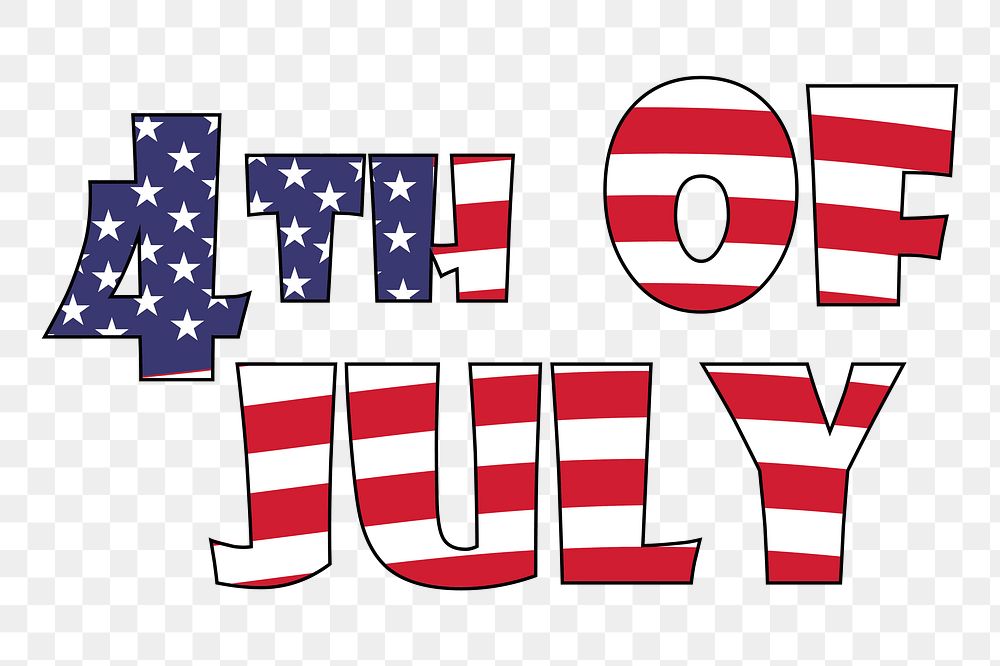 4th of July png sticker illustration, transparent background. Free public domain CC0 image.