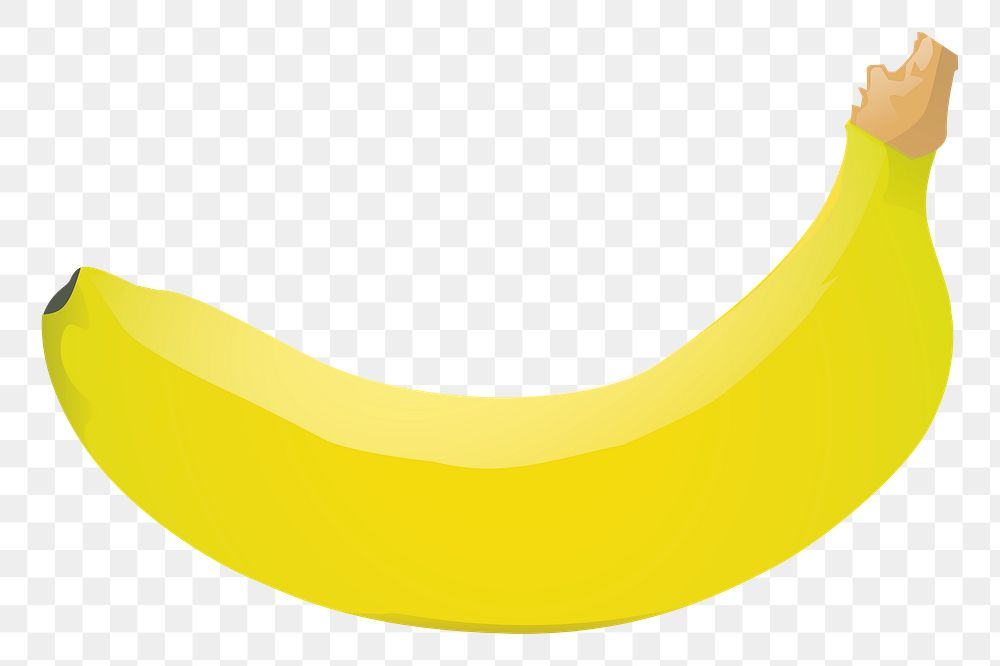 Banana png sticker fruit illustration, transparent background. Free public domain CC0 image.