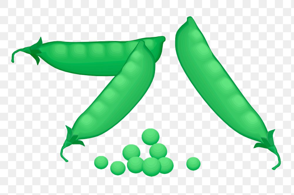 Peas png sticker vegetable illustration, transparent background. Free public domain CC0 image.