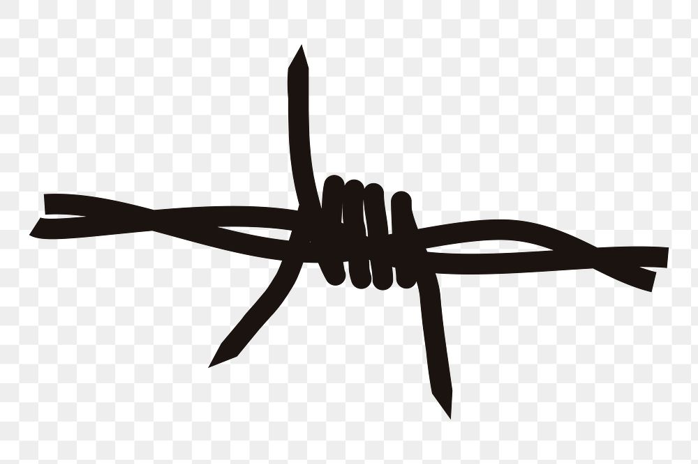 Barbed wire png sticker illustration, transparent background. Free public domain CC0 image.