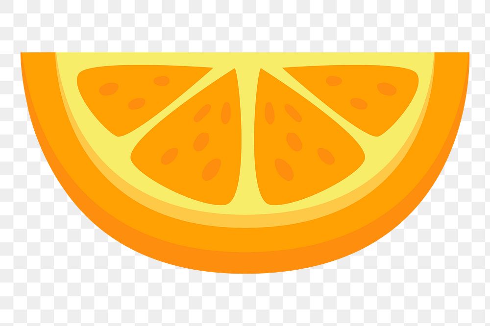 Tangerine slice png sticker fruit illustration, transparent background. Free public domain CC0 image.