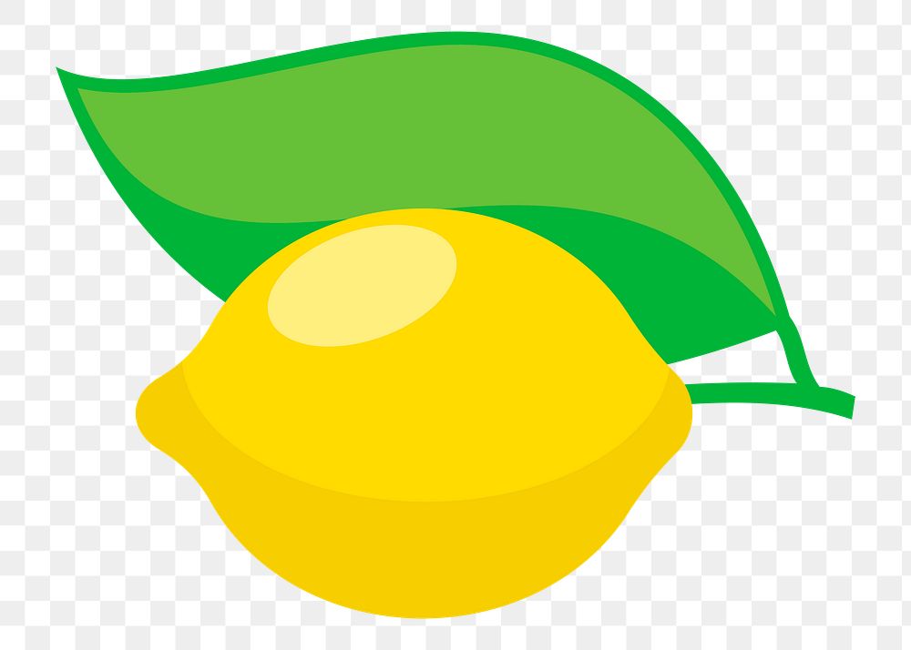 Lemon png sticker fruit illustration, transparent background. Free public domain CC0 image.