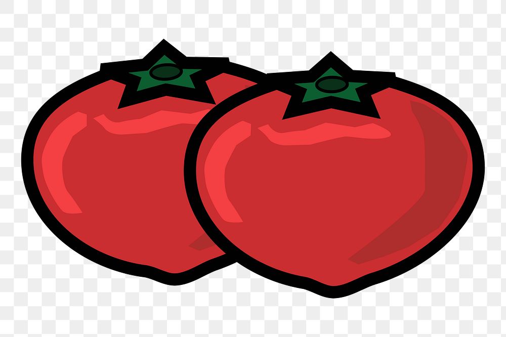 Tomatoes png sticker, transparent background. Free public domain CC0 image.