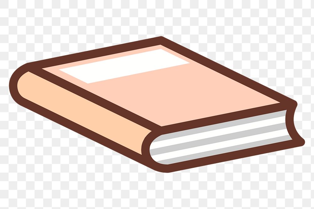 Book png sticker, transparent background. 