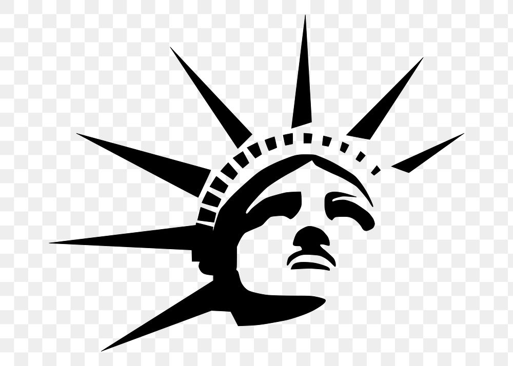 Statue of liberty  png sticker, transparent background. Free public domain CC0 image.