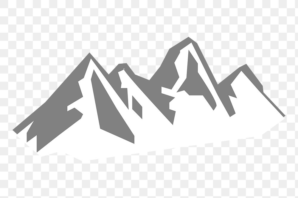 Mountain peak png sticker, transparent background. Free public domain CC0 image.