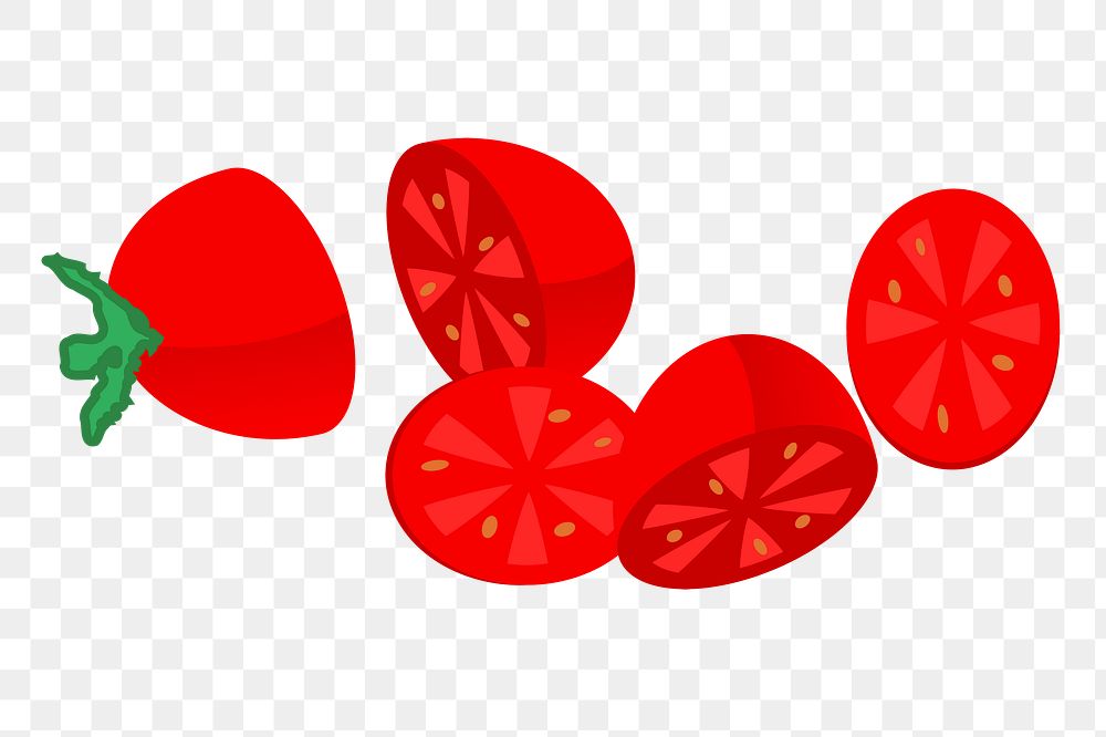 Tomatoes png sticker, transparent background. Free public domain CC0 image.