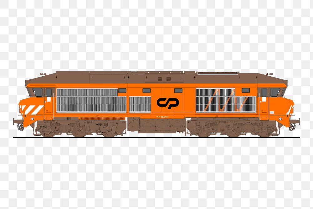 Png train side view sticker, transparent background. Free public domain CC0 image.