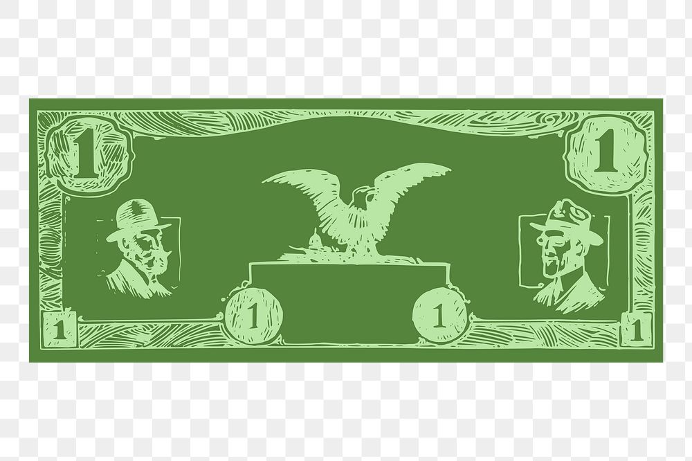 Banknote png sticker, transparent background. Free public domain CC0 image.