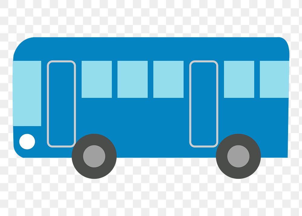 Blue bus png sticker, transparent background. Free public domain CC0 image.
