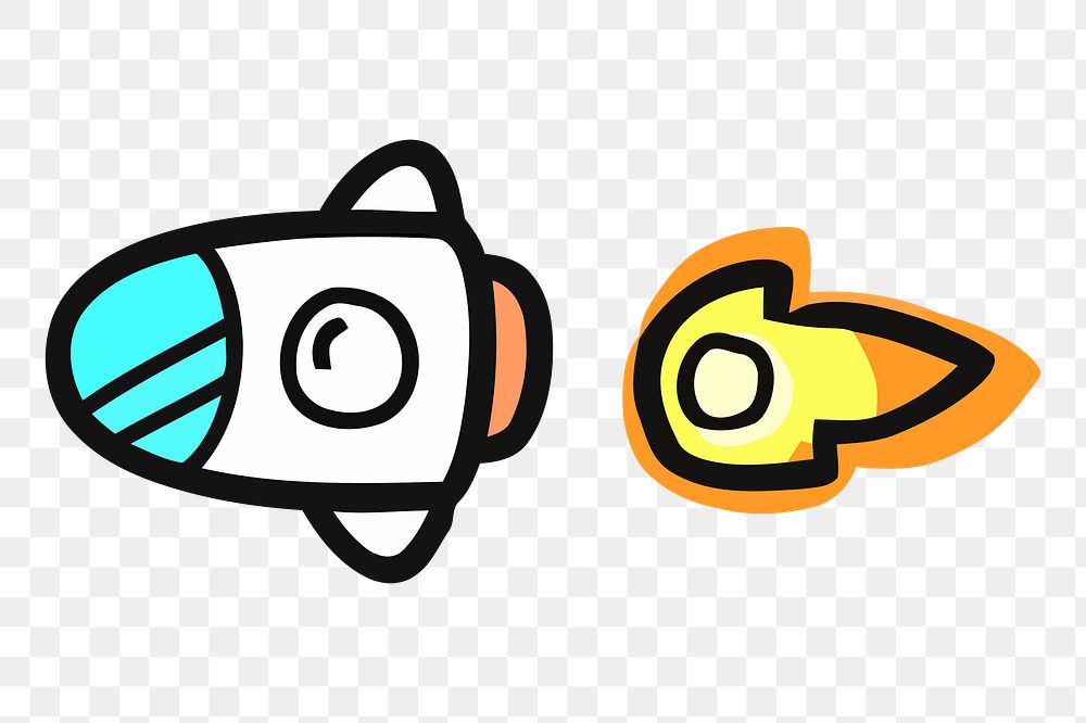 Rocket png sticker, transparent background. Free public domain CC0 image.