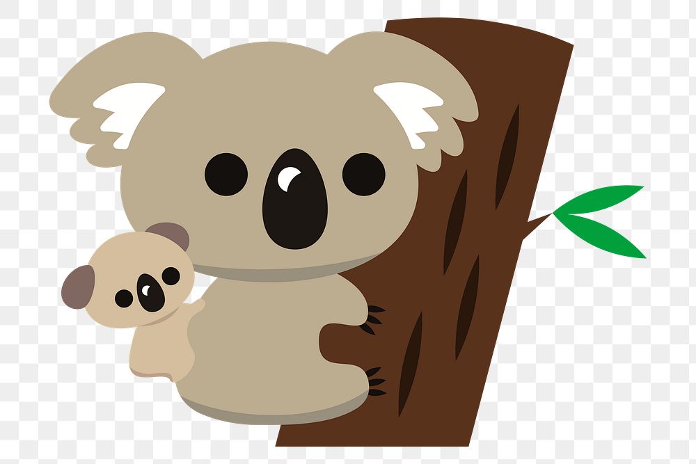 Koala png sticker, transparent background. Free public domain CC0 image.