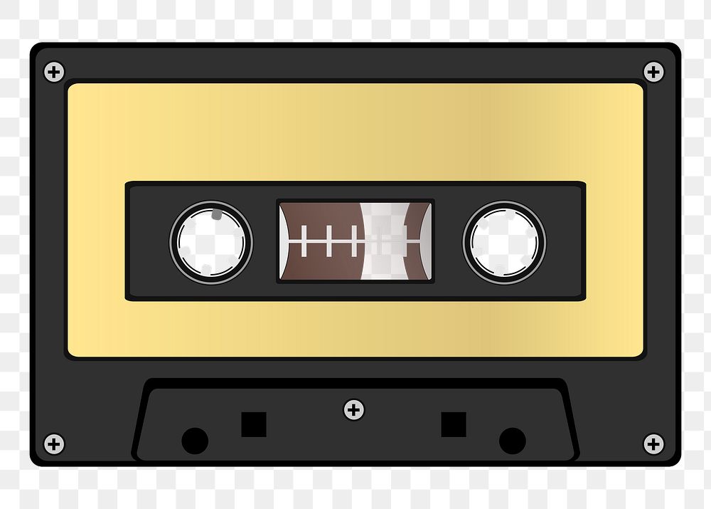 Cassette tape png sticker entertainment illustration, transparent background. Free public domain CC0 image.