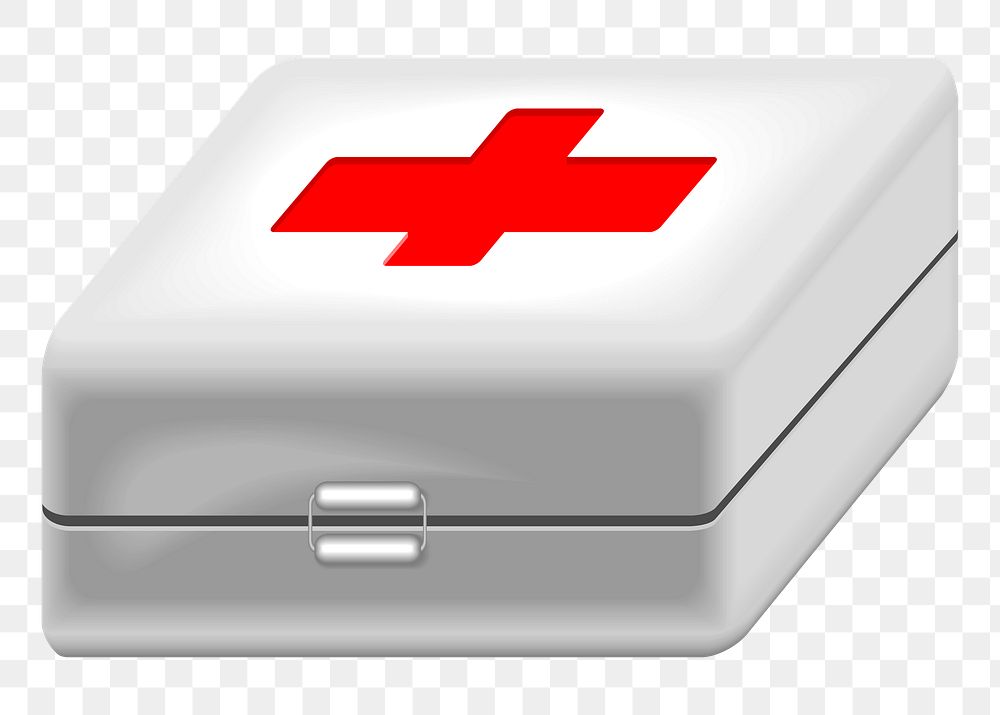 First aid box png sticker object illustration, transparent background. Free public domain CC0 image.