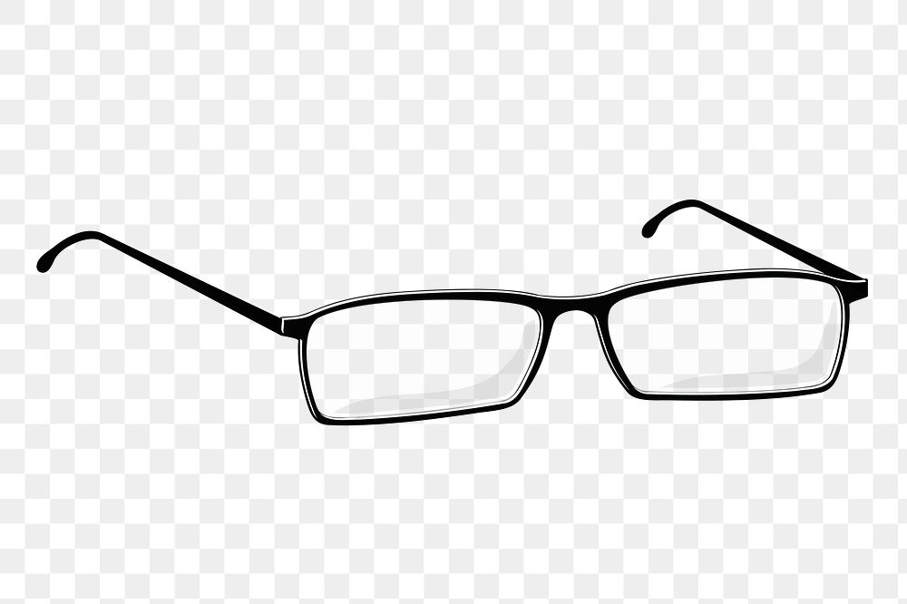 Eyeglasses png sticker object illustration, transparent background. Free public domain CC0 image.