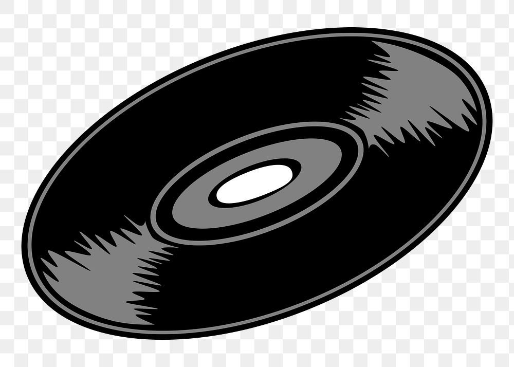 Vinyl record png sticker illustration, transparent background. Free public domain CC0 image.