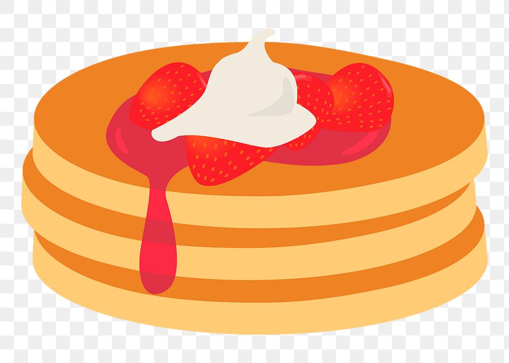 Pancake png sticker food illustration, transparent background. Free public domain CC0 image.