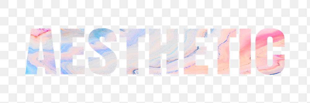 Aesthetic png, beautiful cotton candy marble design in transparent background