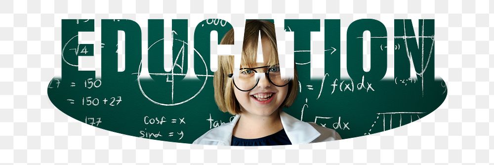 Education png word sticker, maths on transparent background