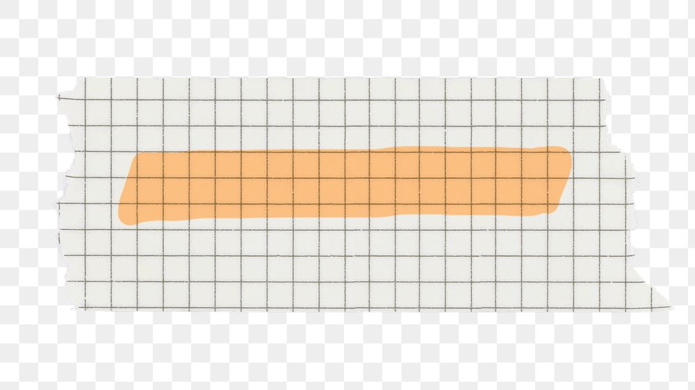 Grid washi tape png sticker, torn paper, transparent background