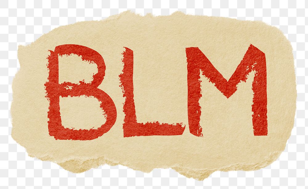 BLM png word sticker typography, transparent background