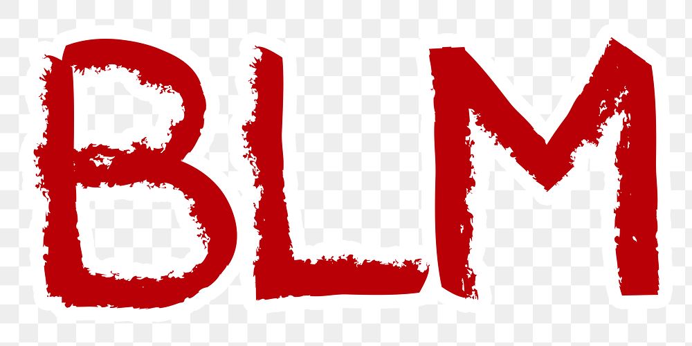 BLM png word sticker typography, transparent background
