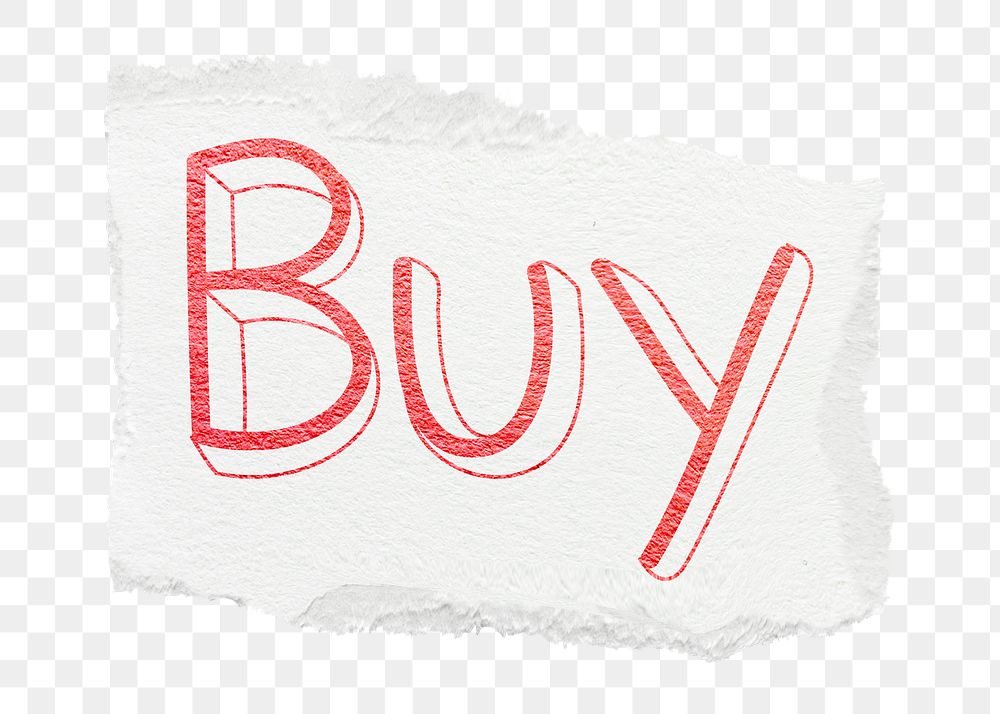 Buy png word sticker typography, transparent background