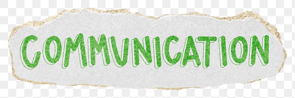 Communication png word sticker typography, transparent background